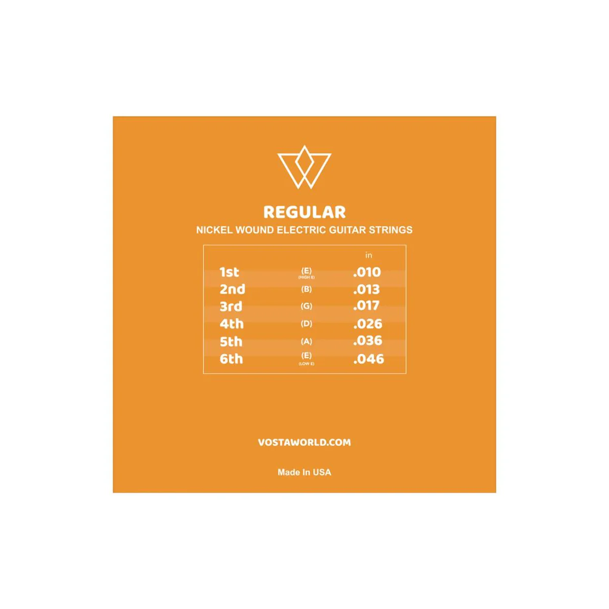 Vosta Nickel Wound Electric Guitar Strings - Regular - Image 2