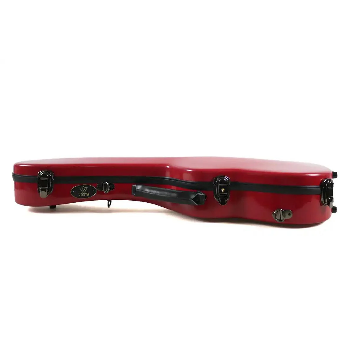 Vosta Red Archtop Fiberglass Tenor Ukulele Hardshell Case - Image 3