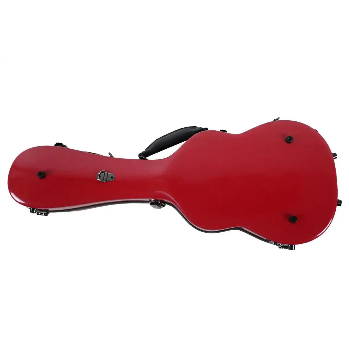 Vosta Red Archtop Fiberglass Tenor Ukulele Hardshell Case - Image 4