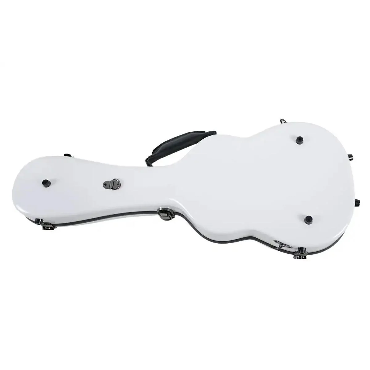 Vosta White Archtop Fiberglass Tenor Ukulele Hardshell Case - Image 4