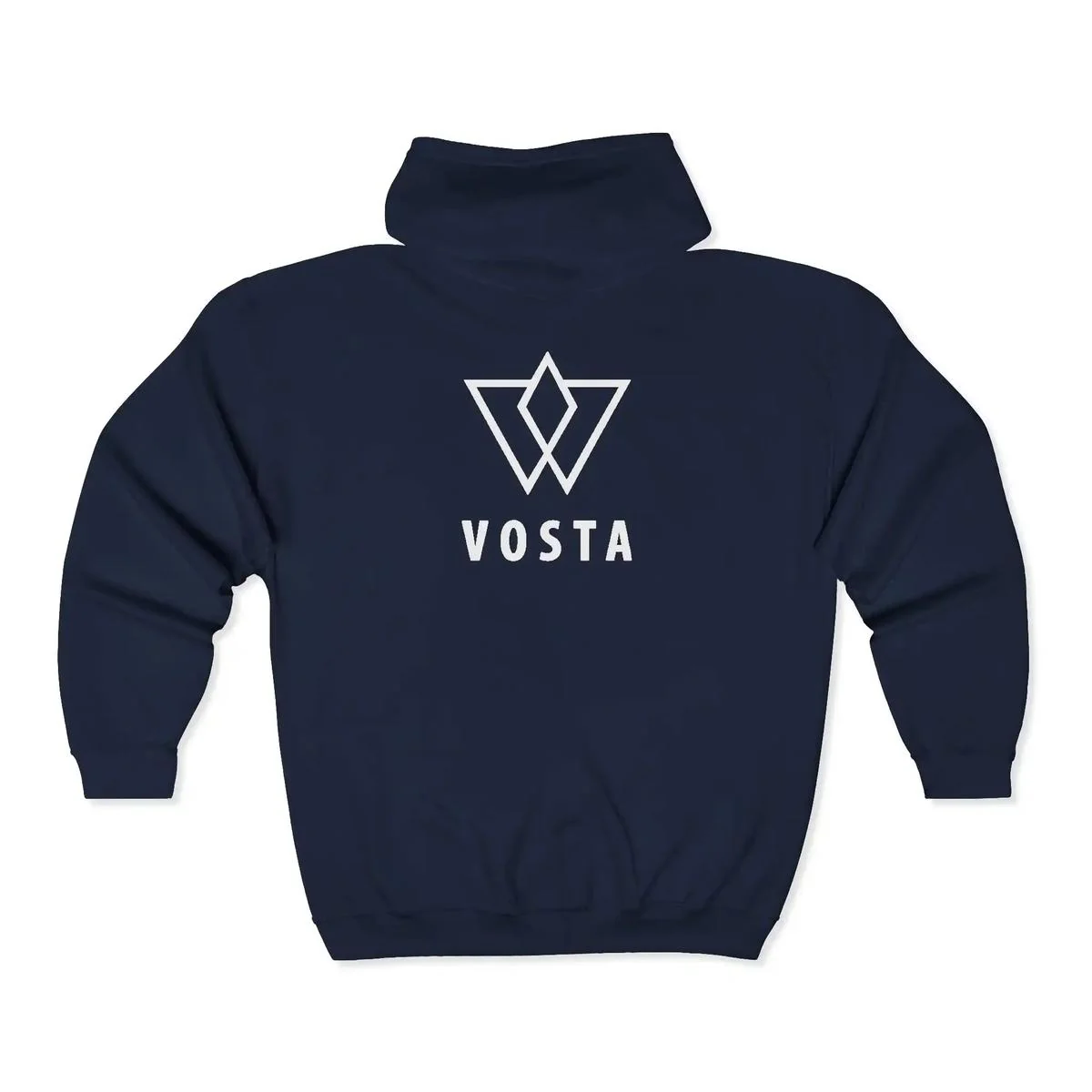 Vosta Zip Up Hoodie - White Logo - Image 14