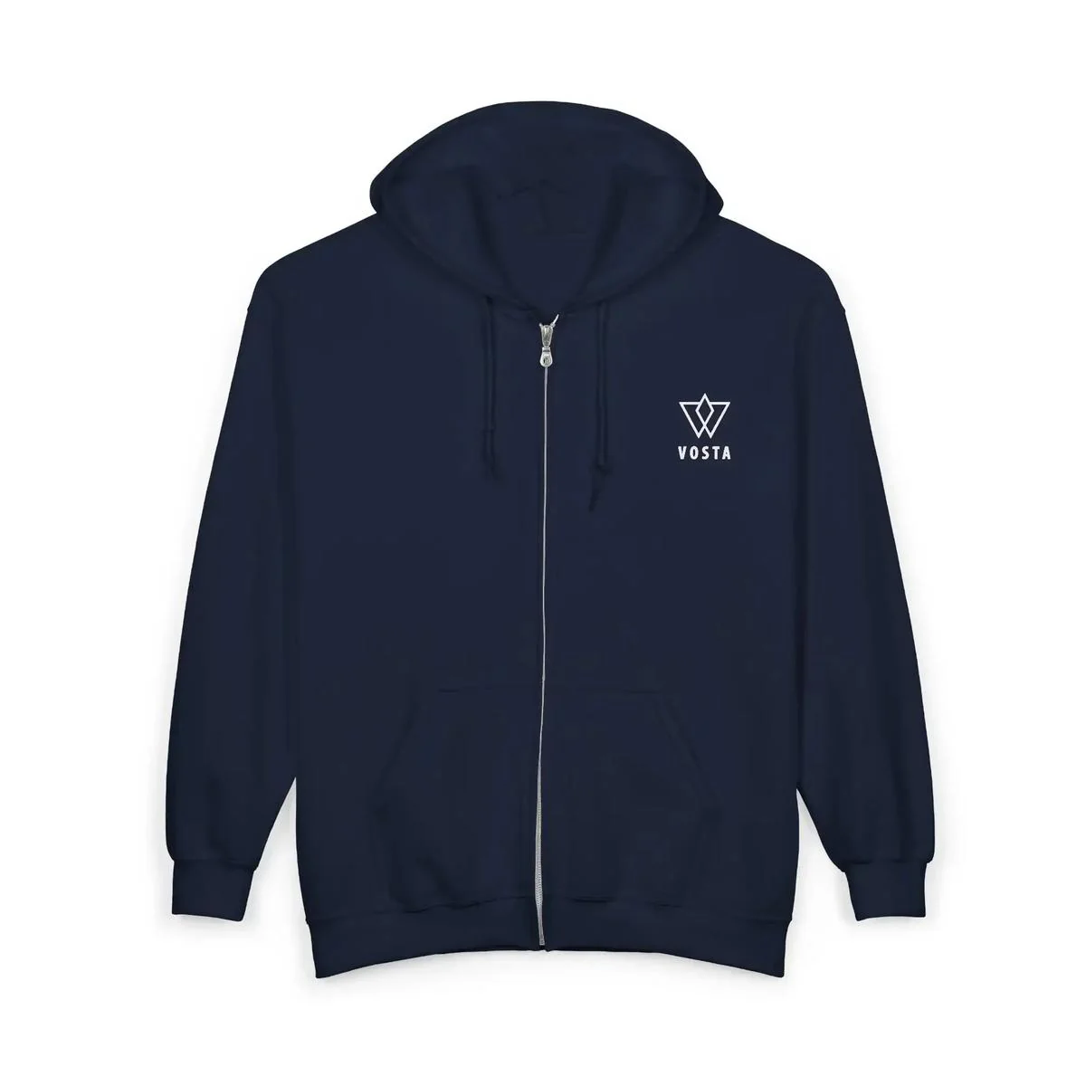 Vosta Zip Up Hoodie - White Logo - Image 15