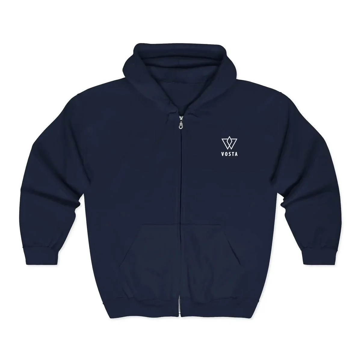 Vosta Zip Up Hoodie - White Logo - Image 4