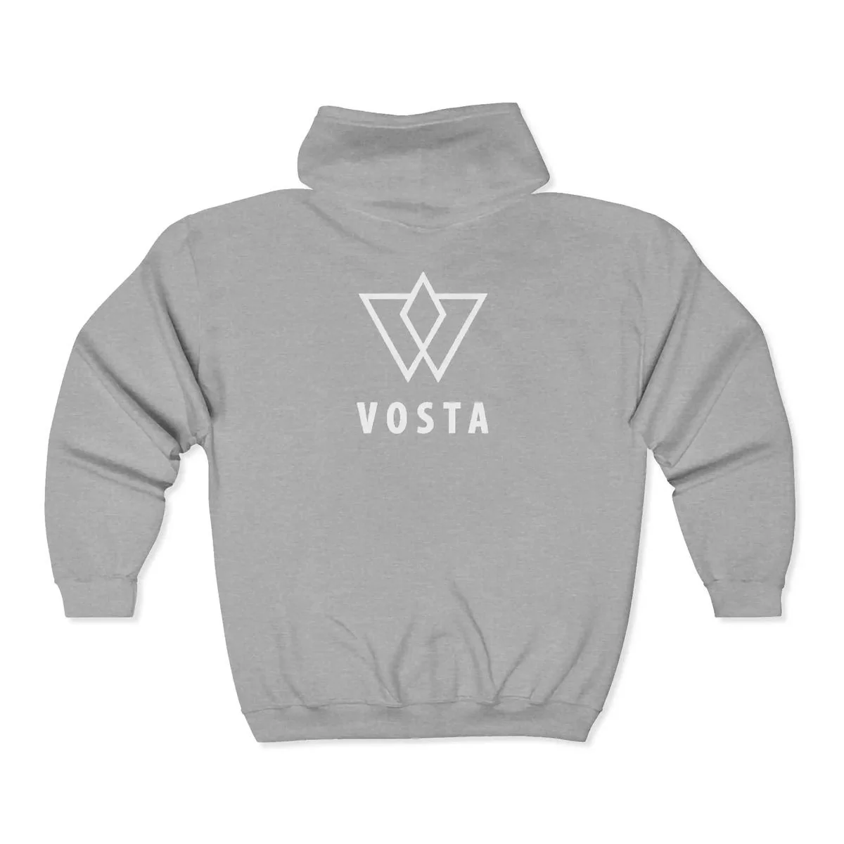 Vosta Zip Up Hoodie - White Logo - Image 8