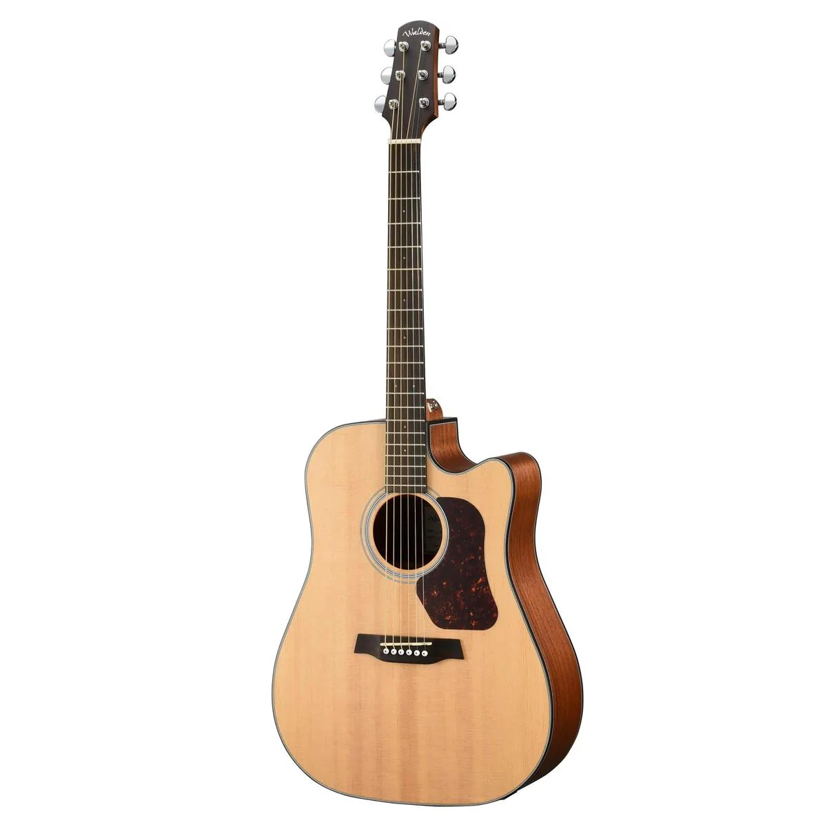 Walden Guitars D550CE The Natura Dreadnought Acoustic Cutaway-Electric Guitar - Satin Natural - Image 3