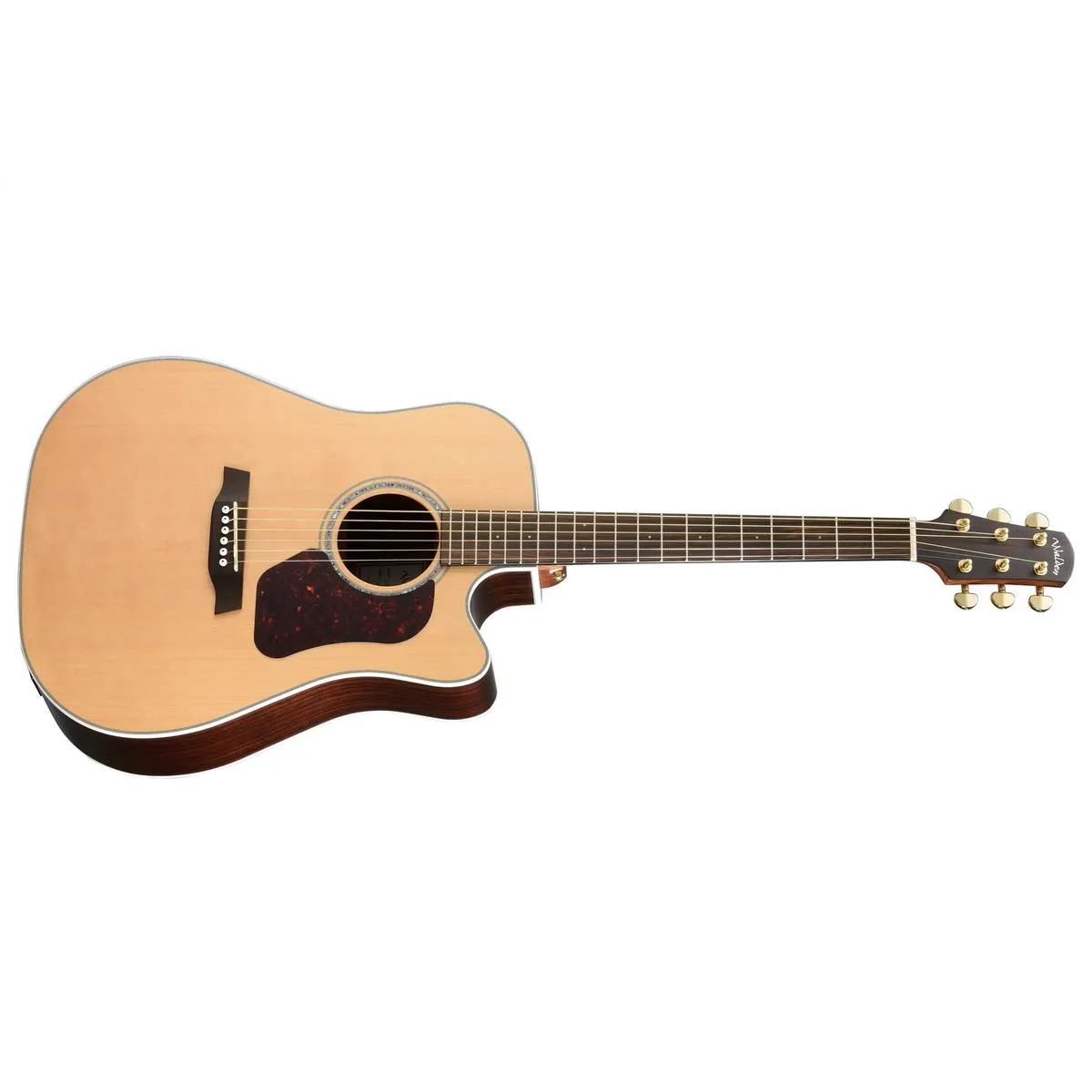 Walden Guitars D600CE The Natura Dreadnought Acoustic Cutaway-Electric Guitar - Satin Natural - Image 3