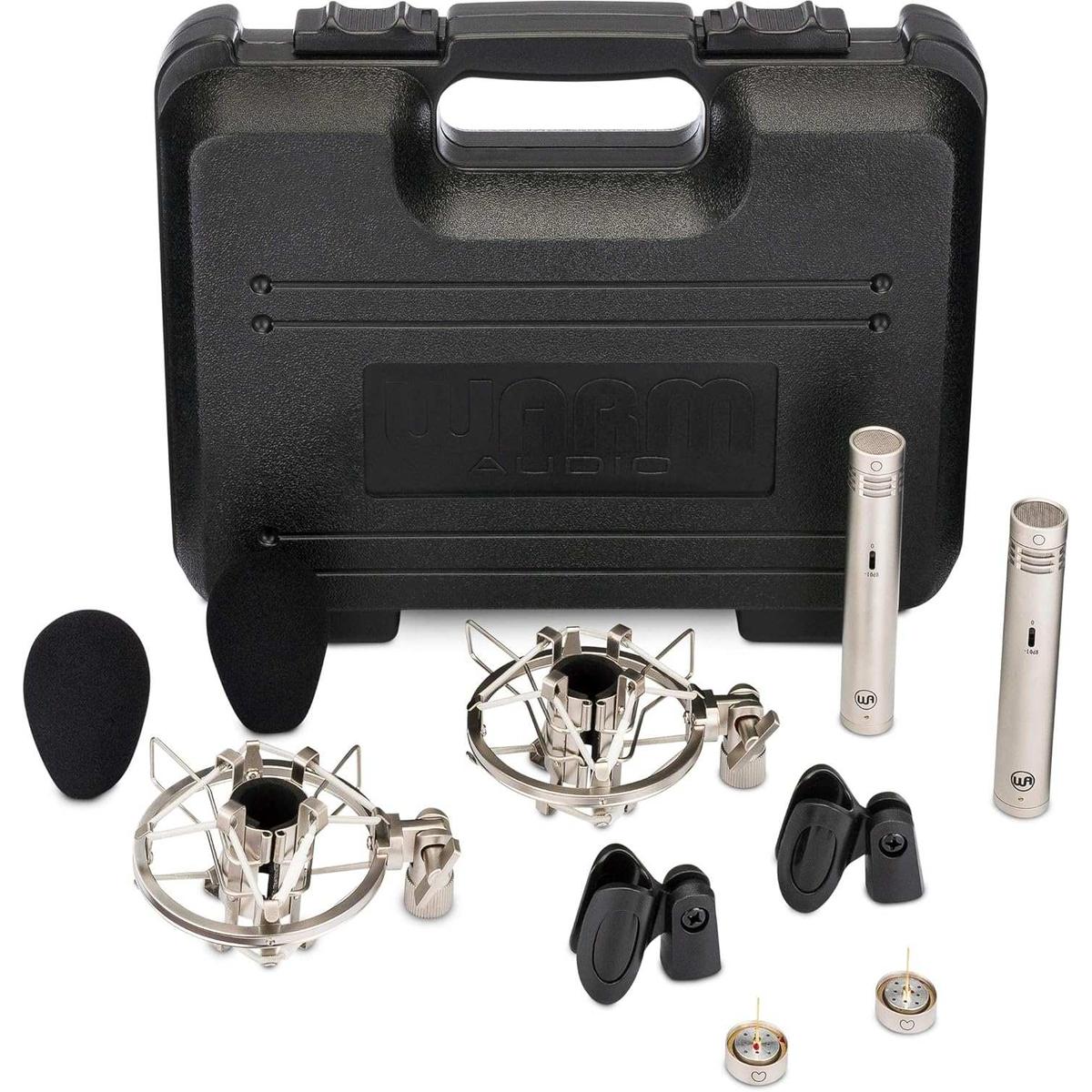 Warm Audio WA-84 Stereo Microphone Pair w/ Omni & Cardioid Capsules - Nickel - Image 3