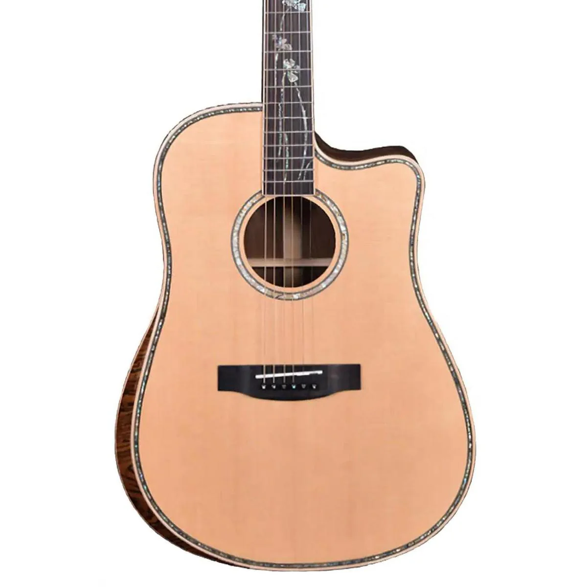 Willow Creek FX-PD9AY Black Ash Pro Acoustic Dreadnought Guitar w/ Effects & Bluetooth