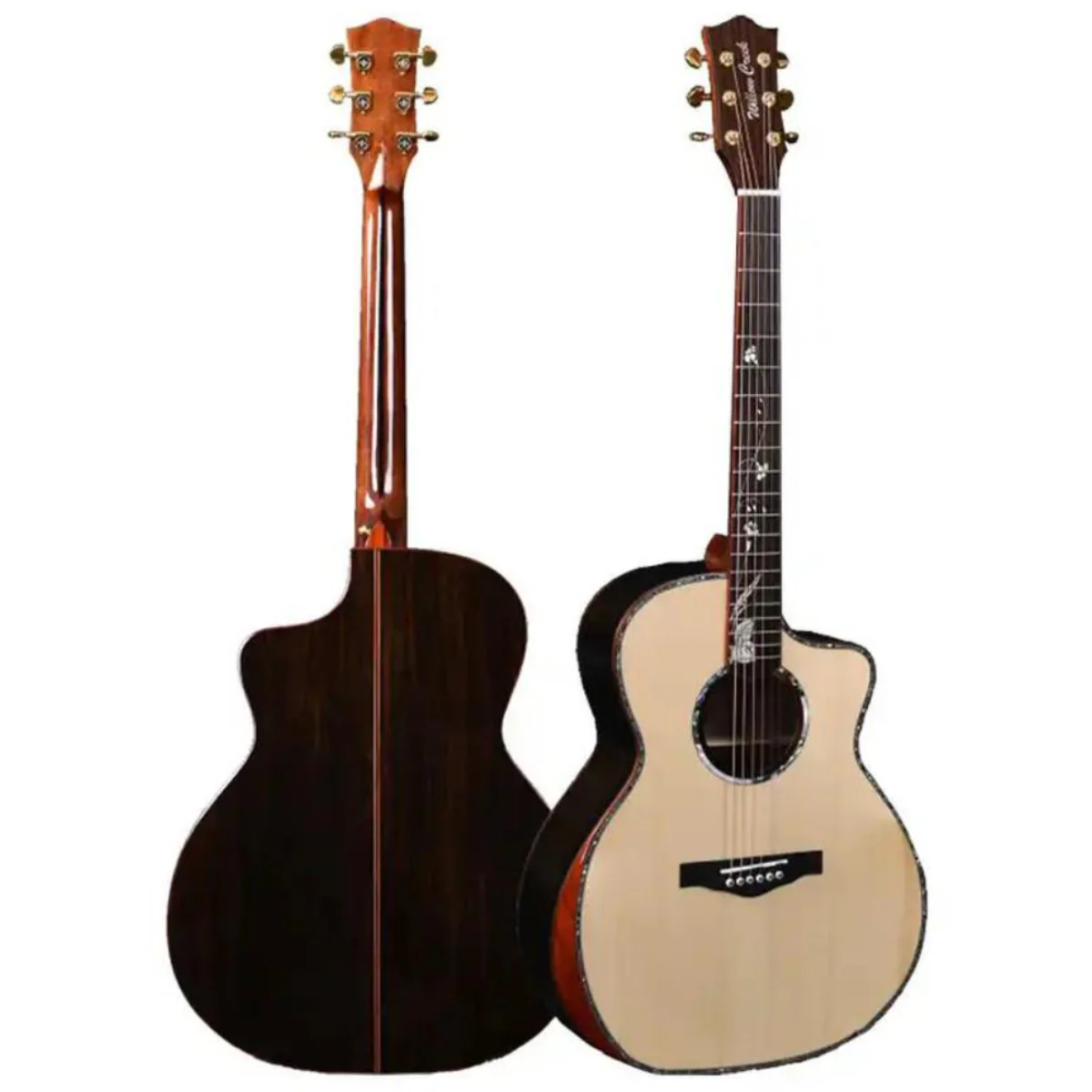 Willow Creek FX-PG91Y Rosewood Pro Acoustic Grand Auditorium Guitar w/ Effects & & Bluetooth