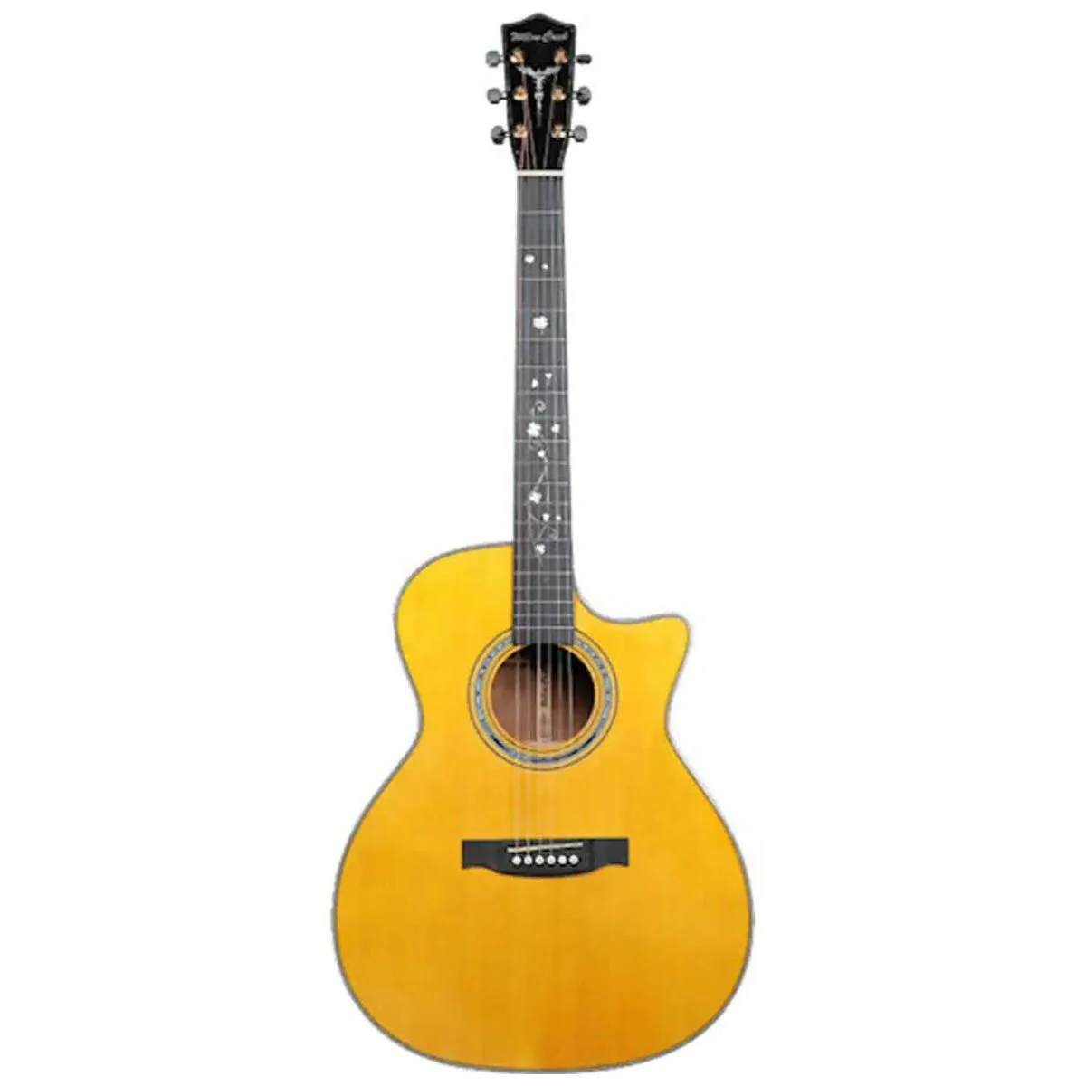 Willow Creek FX-PGE4F Herringbone Pro Acoustic Grand Auditorium Guitar w/ Effects & Bluetooth - Image 3