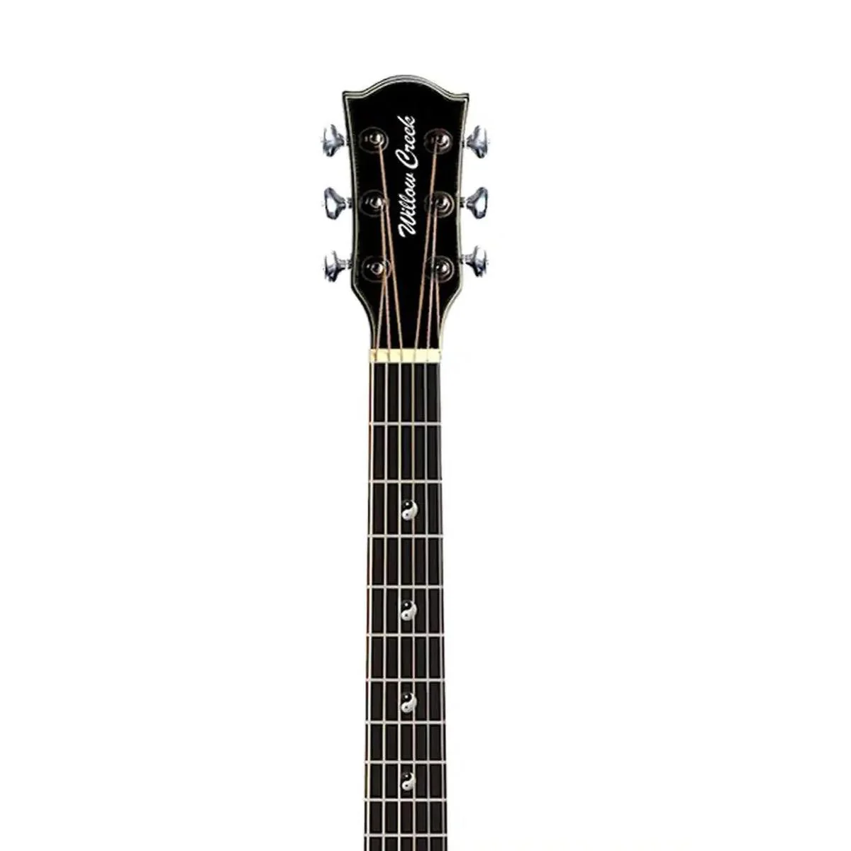 Willow Creek FX-PJ95 Translucent Black Acoustic Jumbo Pro Guitar w/ Effects & Bluetooth - Image 5